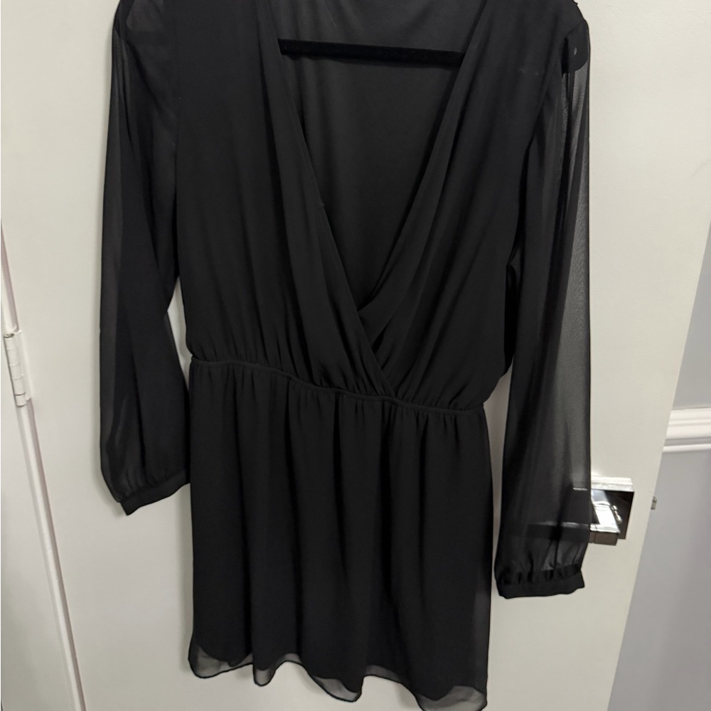 Express Black Long Sleeve Dress